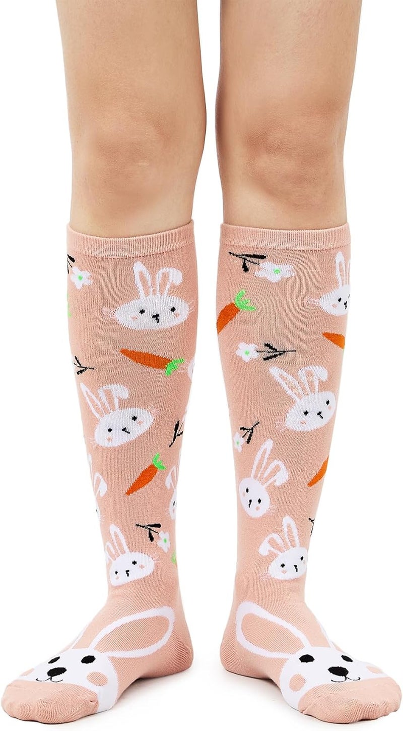 Zando Knee High Socks for Women Striped Athletic Long Tall Tube Socks Outdoor Sports Casual Thigh High Stockings - Image 2